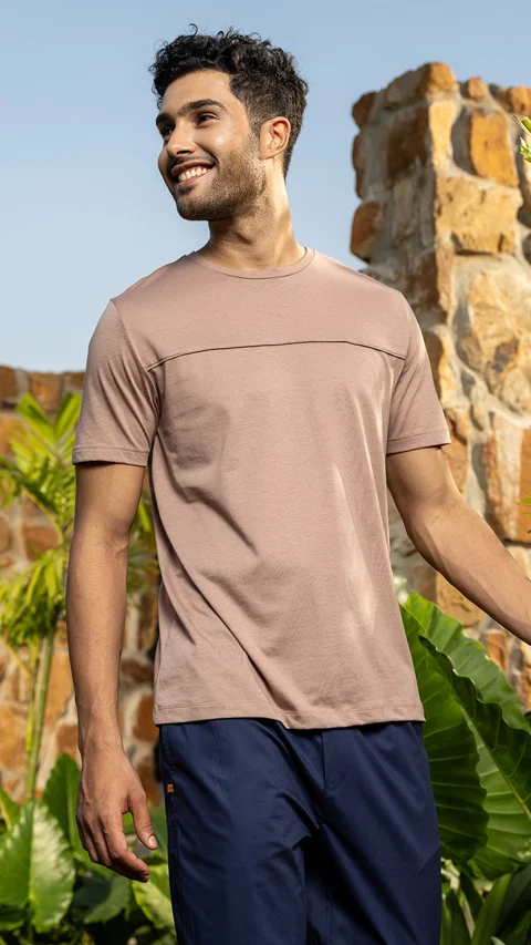 Breeeze Ultra-Light Solid T-Shirt Dusty Mauve