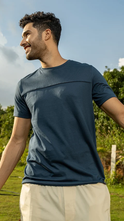 Breeeze Ultra-Light Solid T-Shirt Firm Blue