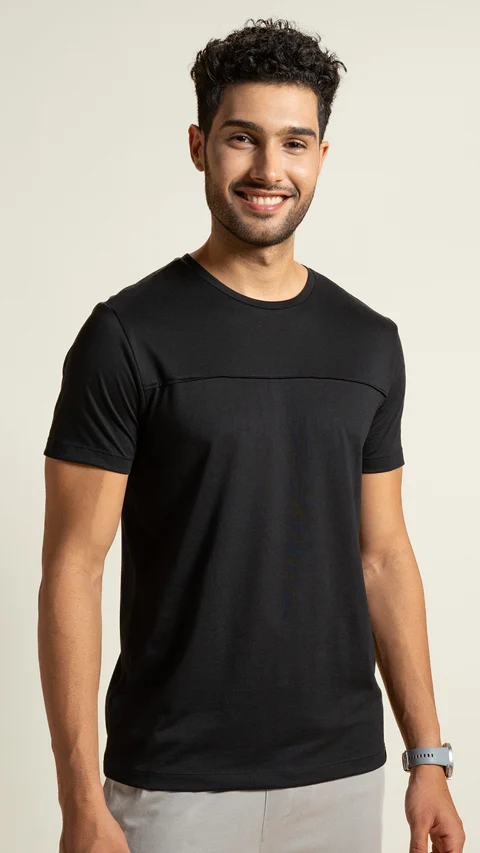 Breeeze Ultra-Light Solid T-Shirt Jet Black