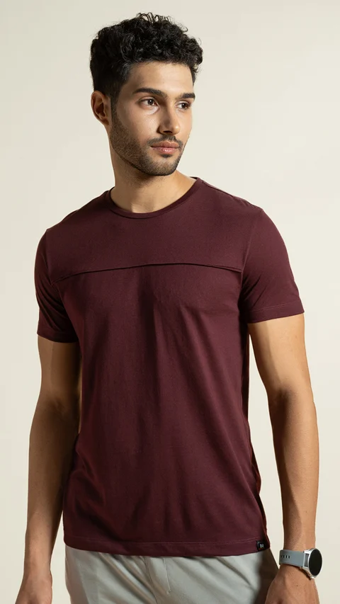 Breeeze Ultra-Light Solid T-Shirt Loyal Maroon