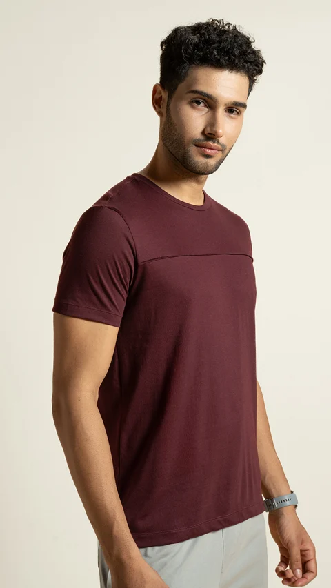 Breeeze Ultra-Light Solid T-Shirt Loyal Maroon