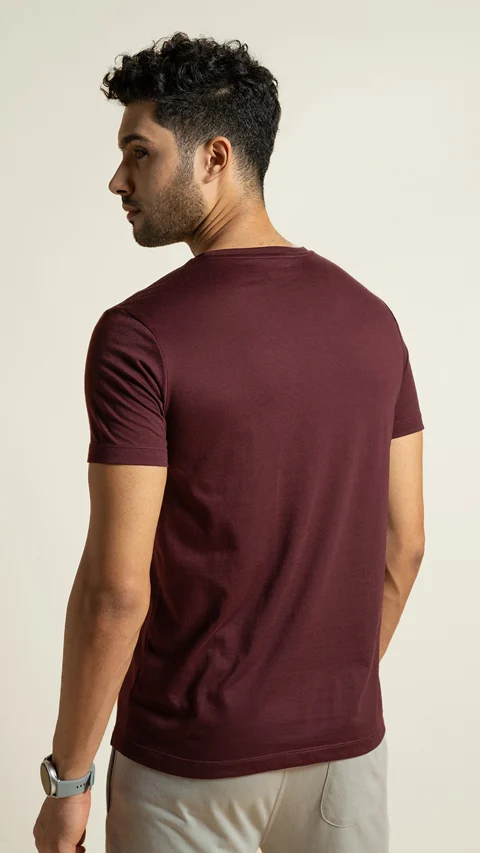 Breeeze Ultra-Light Solid T-Shirt Loyal Maroon