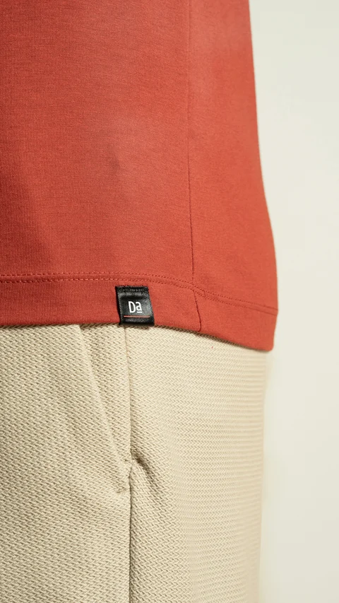 Breeeze Ultra-Light Solid T-Shirt Ochre Red