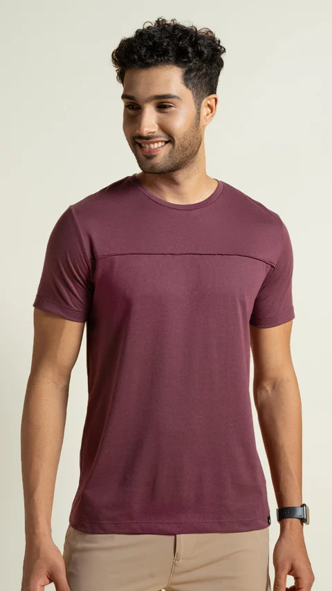 Breeeze Ultra-Light Solid T-Shirt Smokey Violet