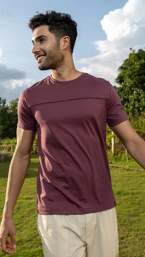 Breeeze Ultra-Light Solid T-Shirt Smokey Violet