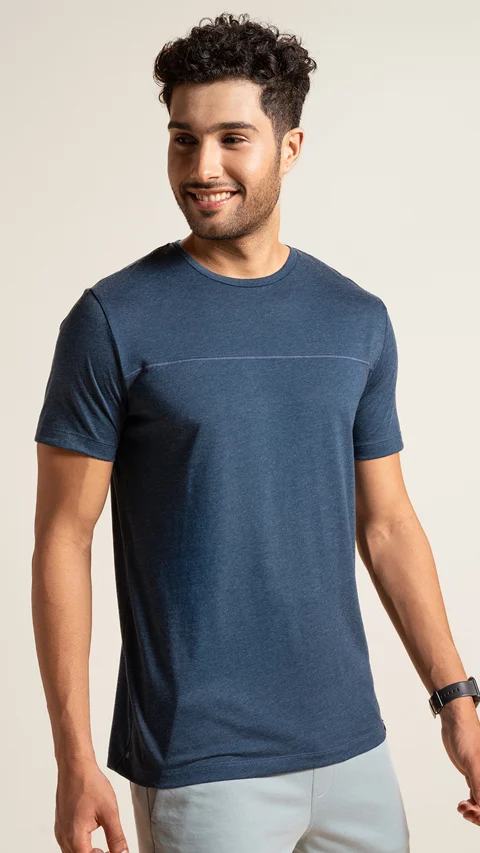 Breeeze Ultra-Light Melange T-Shirt Teal Haze