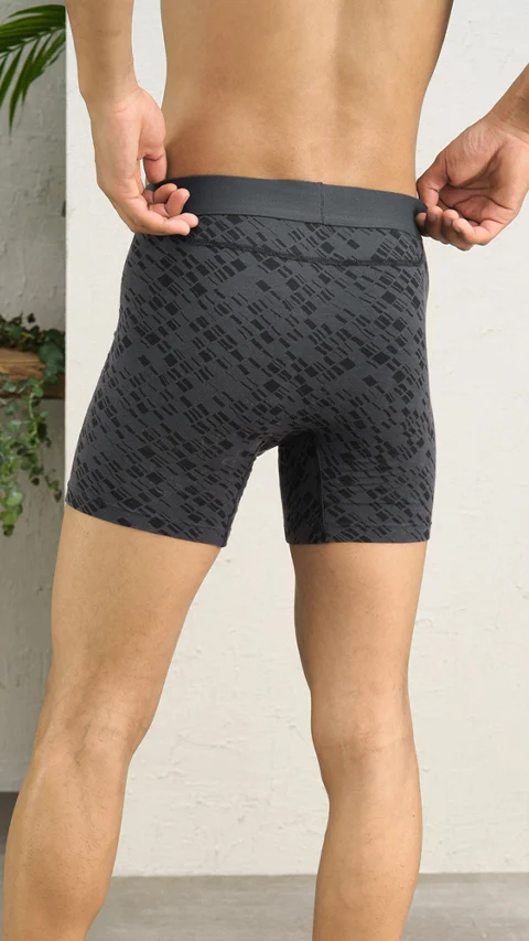 Deo-Soft Boxer Brief Hybrid Grey