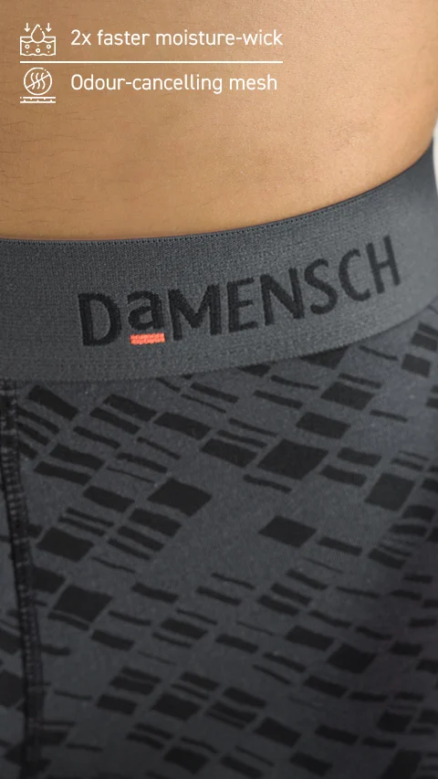 Deo-Soft Boxer Brief Hybrid Grey