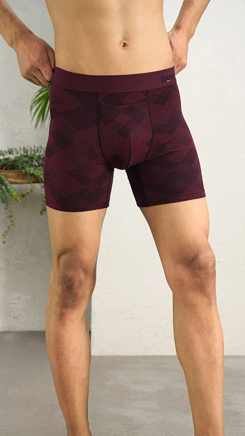 Deo-Soft Boxer Briefs Qube Maroon