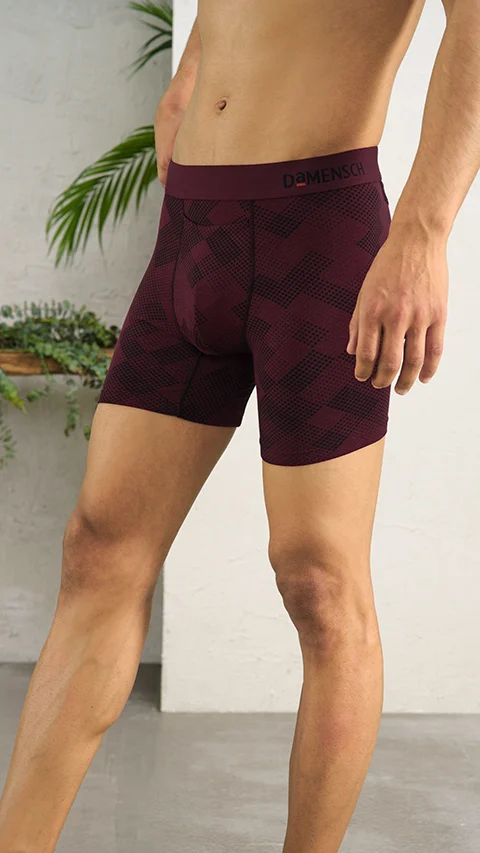 Deo-Soft Boxer Briefs Qube Maroon