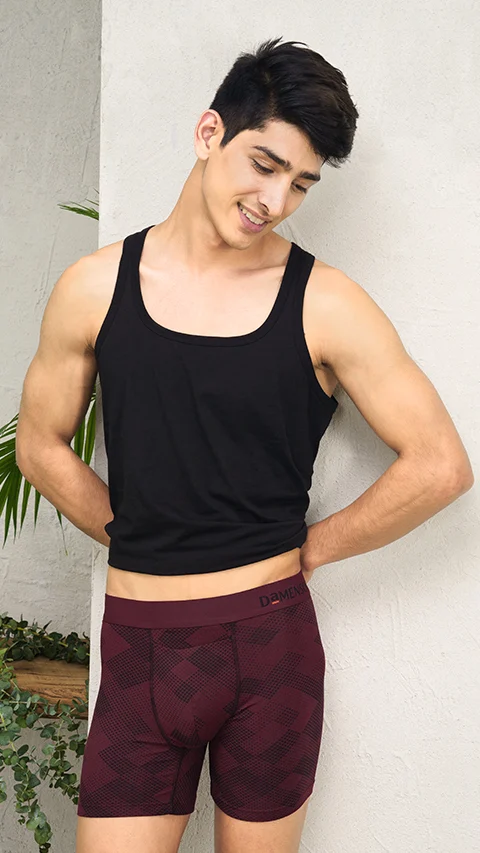 Deo-Soft Boxer Briefs Qube Maroon