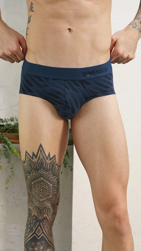 Deo-Soft Briefs Printed - Comet Blue