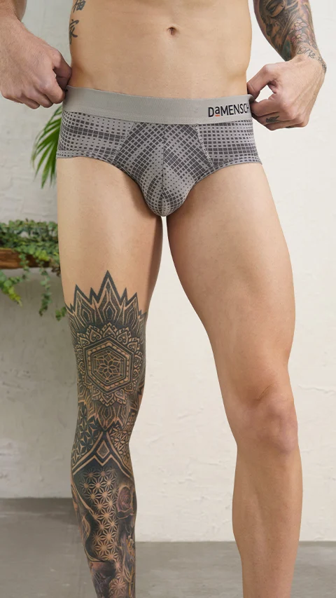 Deo-Soft Briefs Dashed Silver