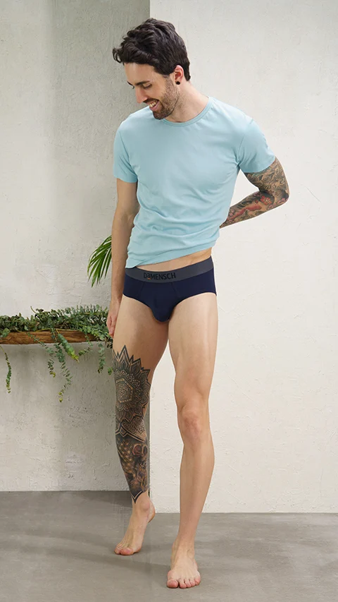Deo-Soft Briefs Denim Blue