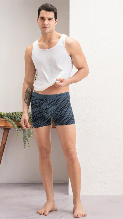 Deo-Soft Trunk Navy Blue Strokes