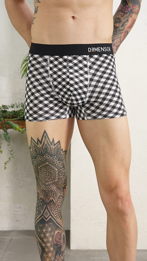 Deo-Soft Trunks Black Check & Mate