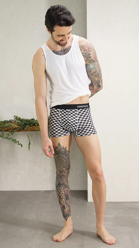 Deo-Soft Trunks Black Check & Mate