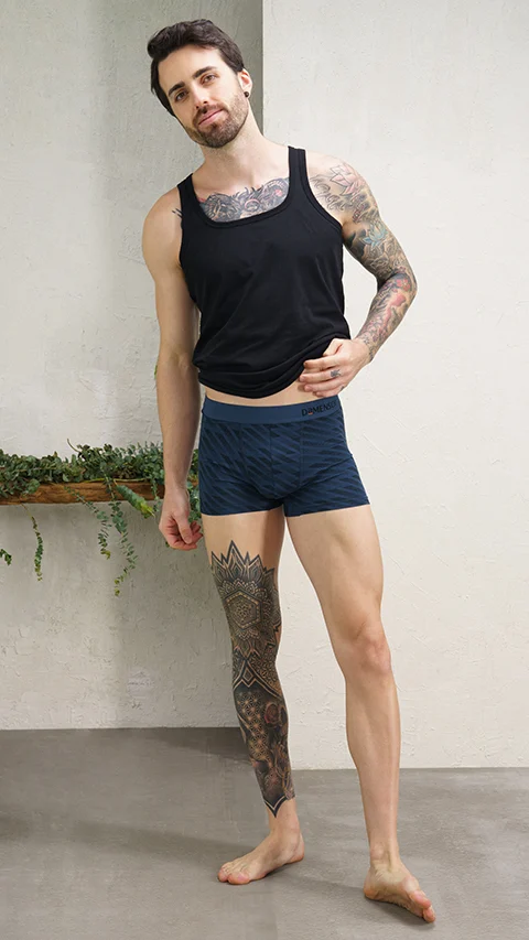 Deo-Soft Trunks Printed - Comet Blue