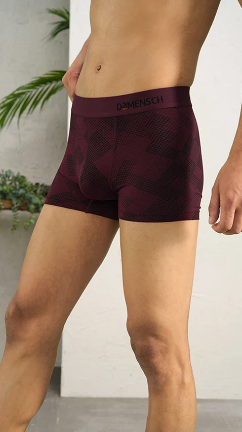 Deo-Soft Trunks Qube Maroon