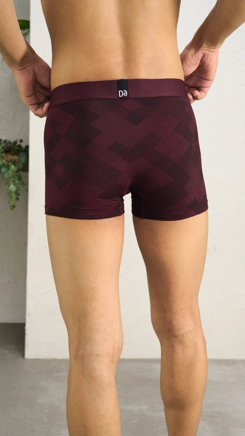 Deo-Soft Trunks Qube Maroon