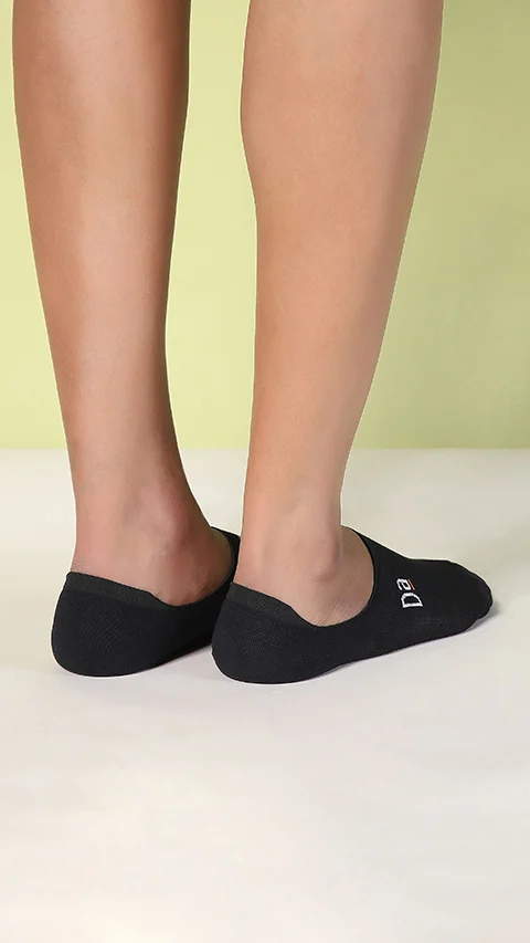 Aloe-Soft No Show Socks (Non-Terry)- Jet Black