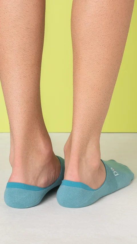 Aloe-Soft No Show Non-Terry Socks- Deep Green, Mineral Blue, Cool Clay