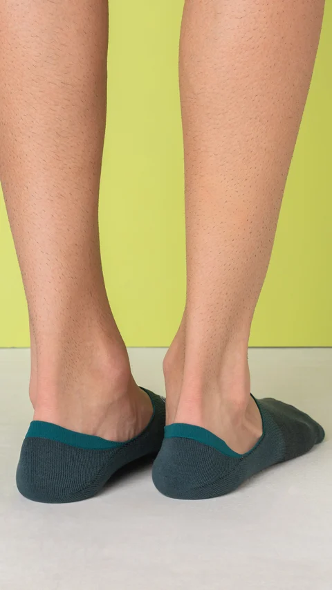 Aloe-Soft No Show Non-Terry Socks- Jet Black, Deep Green, Mineral Blue