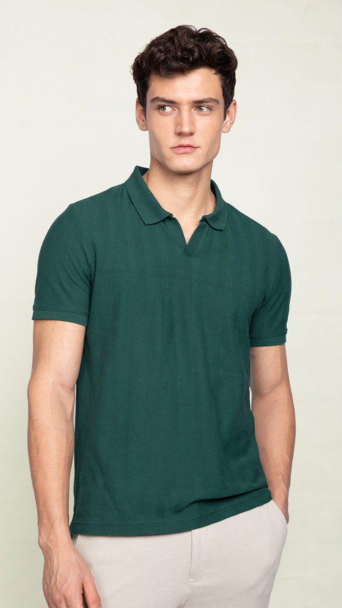 Textured Polo T-Shirt