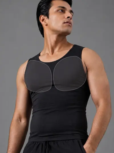 DaMENSCH FORM Physiq Padded Chest Vest Atlas Black