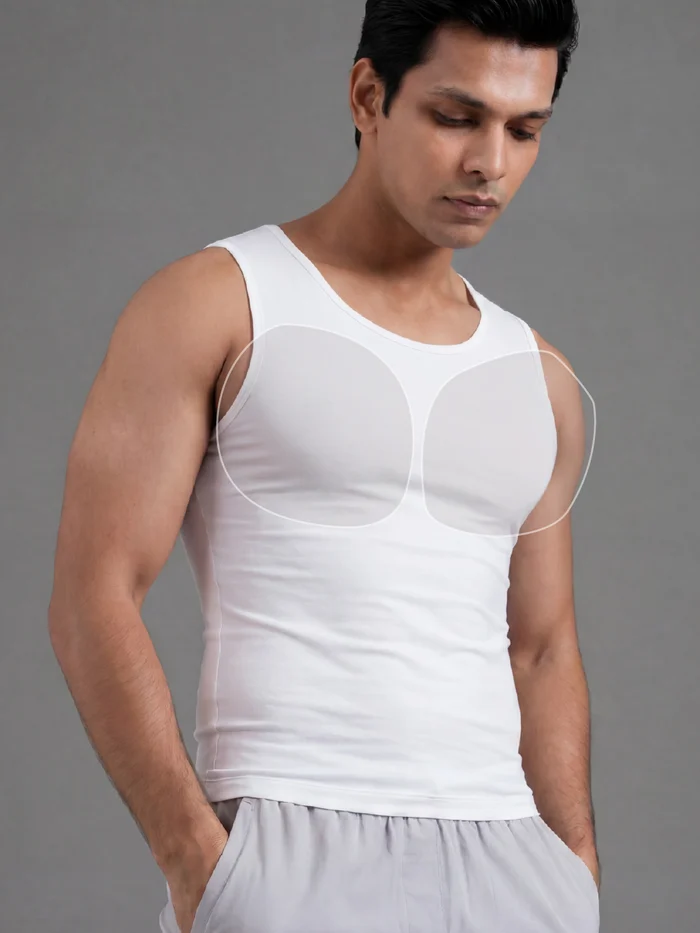 DaMENSCH FORM Physiq Padded Chest Vest Titan White