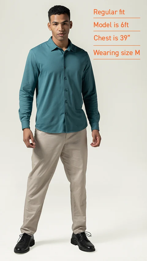 Constant All-Degree Pique Shirts Full Sleeves Lagoon Blue