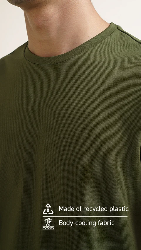 Constant All-Degree Pique T-Shirts Solid Evergreen