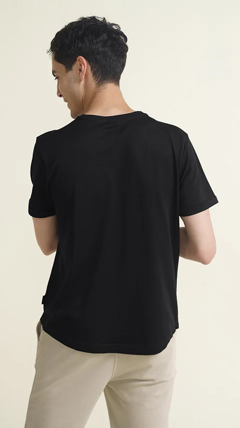 Constant All-Degree Pique T-Shirts Solid Jet Black