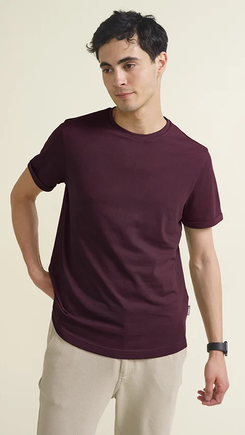 Constant All-Degree Pique T-Shirts Solid Loyal Maroon