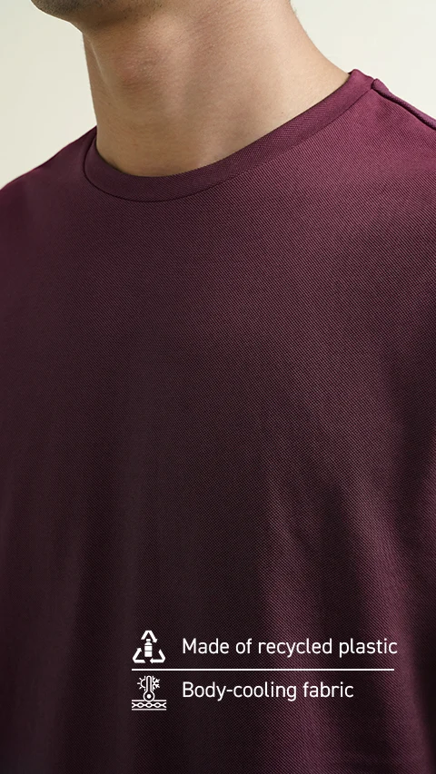 Constant All-Degree Pique T-Shirts Solid Loyal Maroon