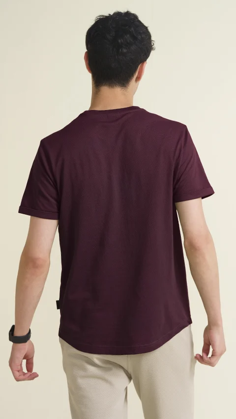 Constant All-Degree Pique T-Shirts Solid Loyal Maroon