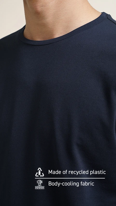 Constant All-Degree Pique T-Shirts Solid Nomad Navy