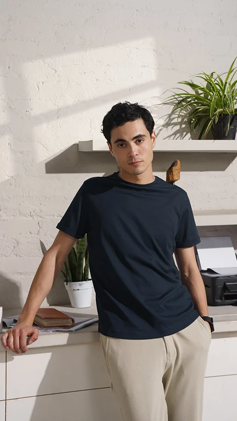 Constant All-Degree Pique T-Shirts Solid Nomad Navy