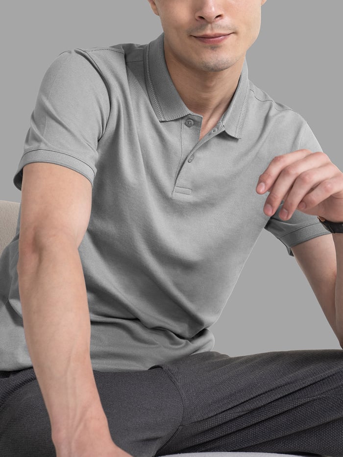 Constant All-Degree Pique Polo Cloud Grey