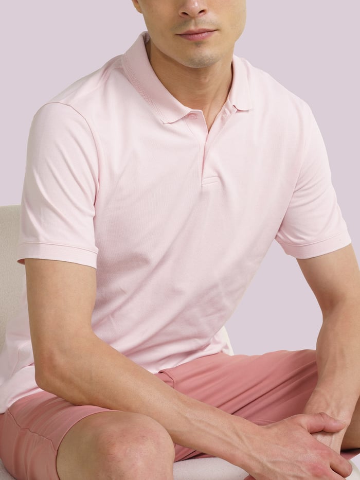 Constant All-Degree Pique Polo Powder Pink