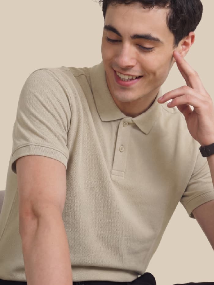 Constant All-Degree Pique Polo Thar Beige
