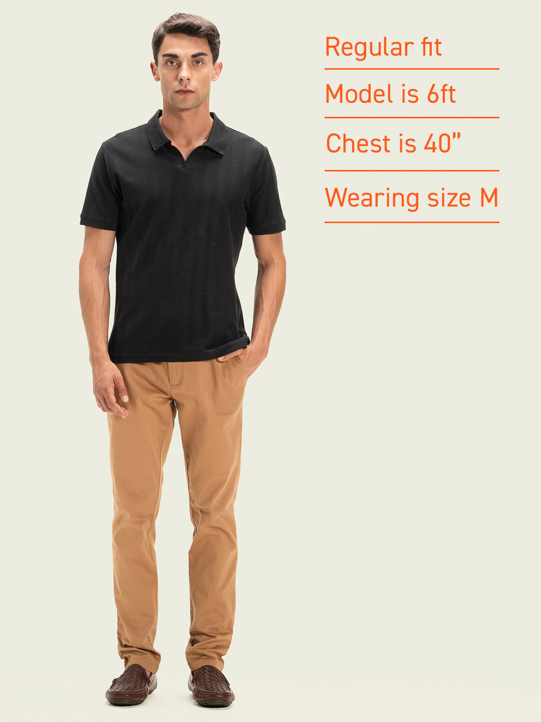 Statement Textured Polo T-Shirt Phantom Black