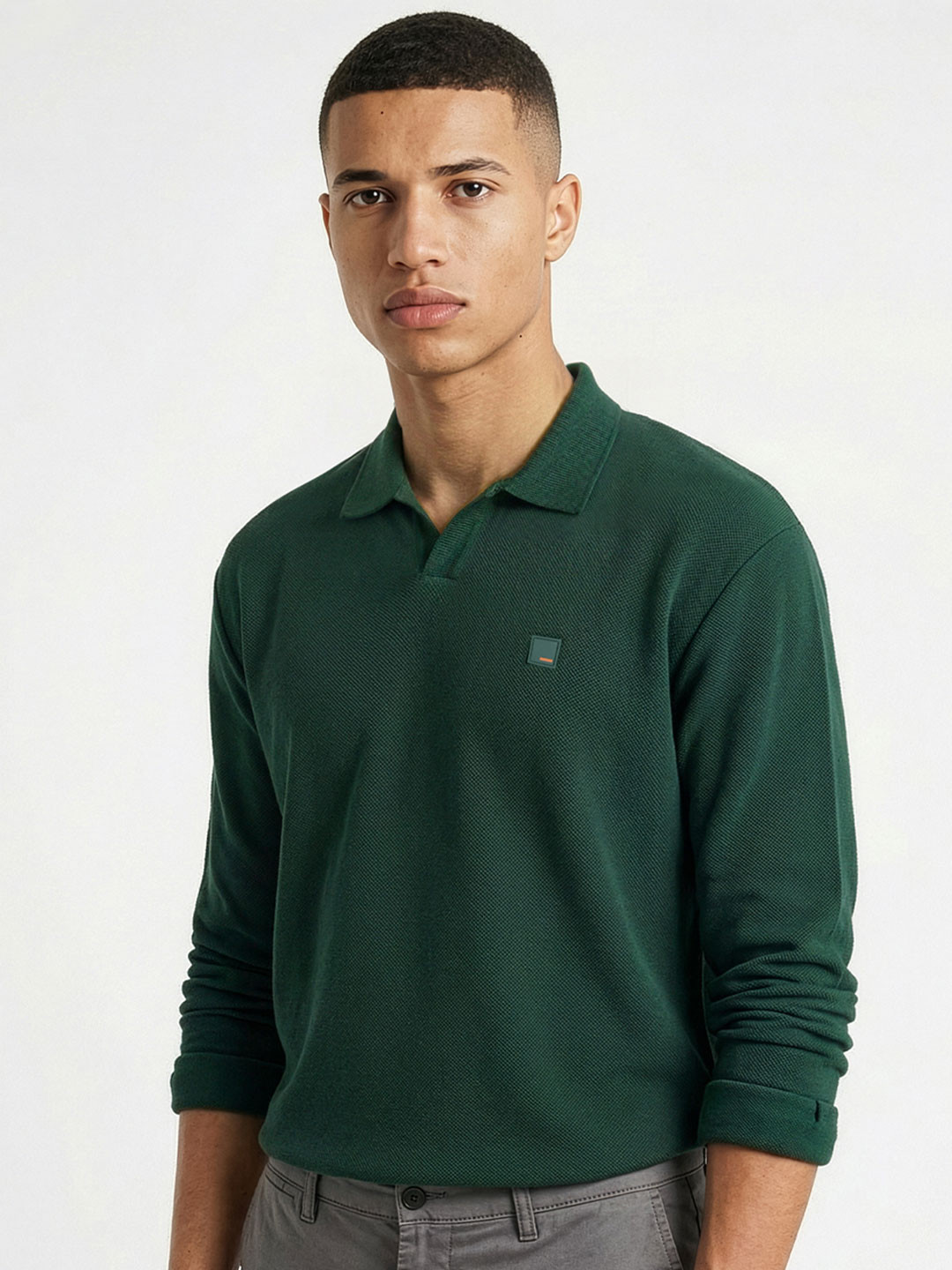 All Degree Full Sleeve Pique Polo Lodhi Green