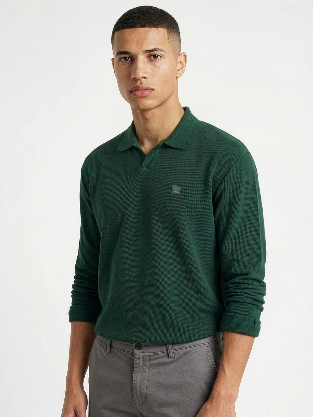 All Degree Full Sleeve Pique Polo Lodhi Green