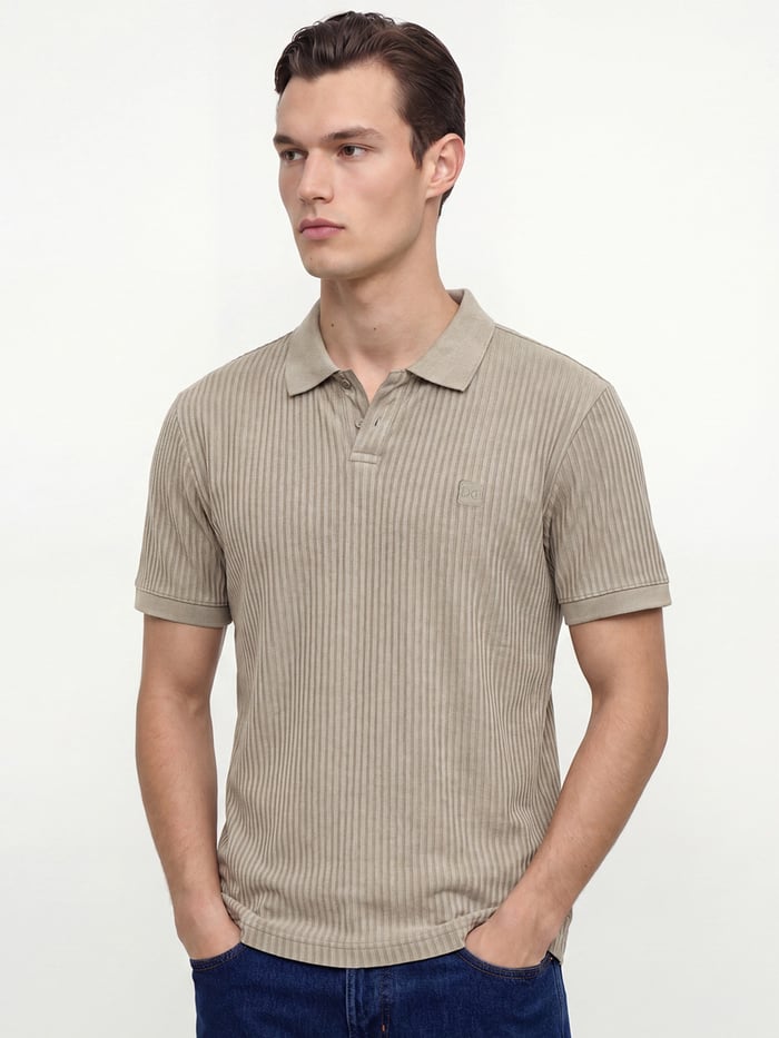 Striped Polos Evening Beige