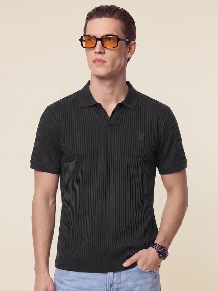 Striped Polos Night Black