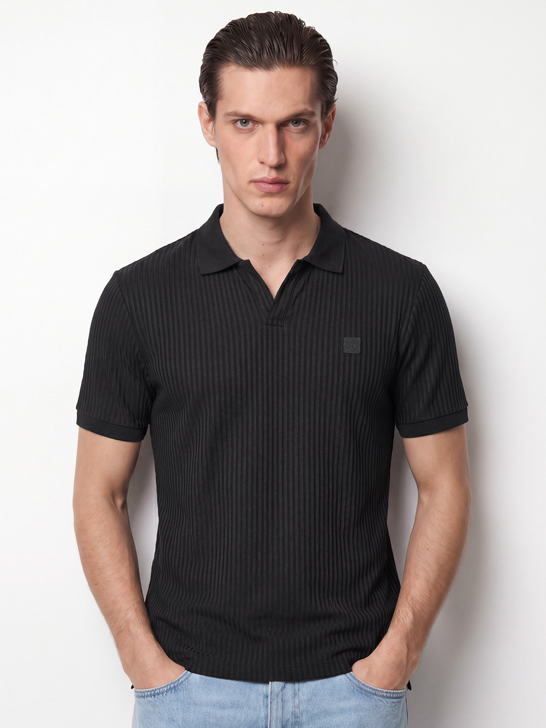 Striped Polos Night Black
