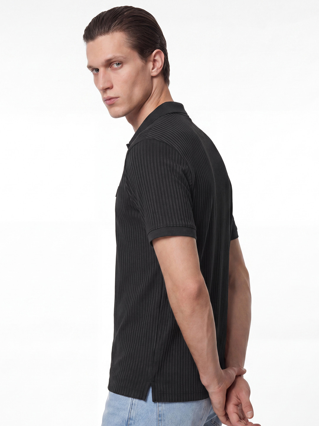 Striped Polos Night Black
