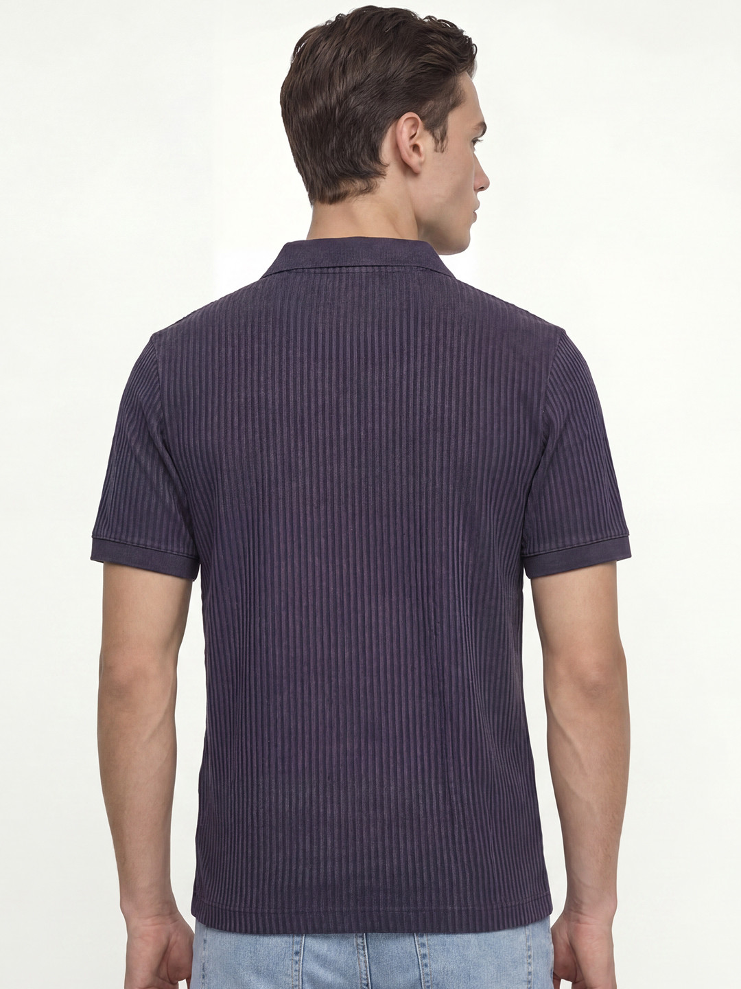 Striped Polos Plum Purple