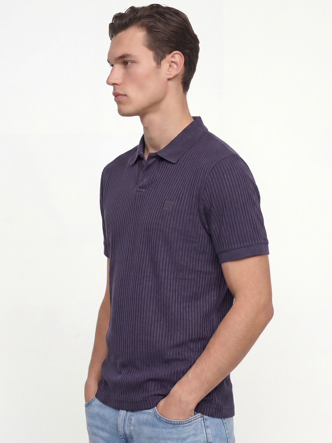 Striped Polos Plum Purple